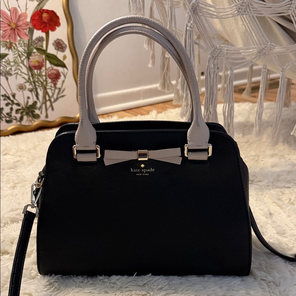 Kate Spade Black and Tan Satchel